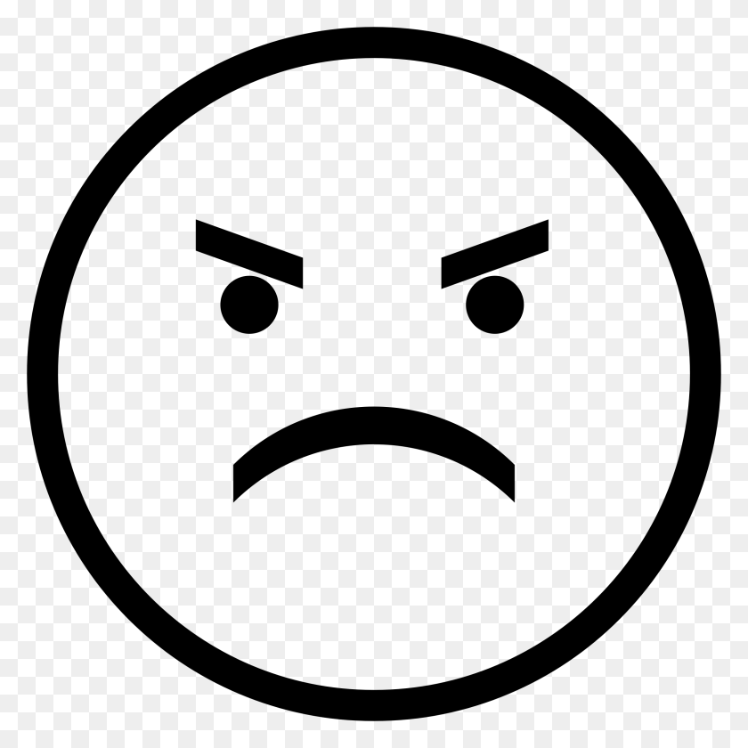 2298x2298 Angry Smiley Face Icons Png - Angry Face PNG