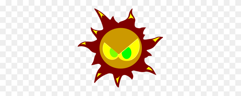 297x276 Angry Sun Clip Art - Sun Drawing PNG