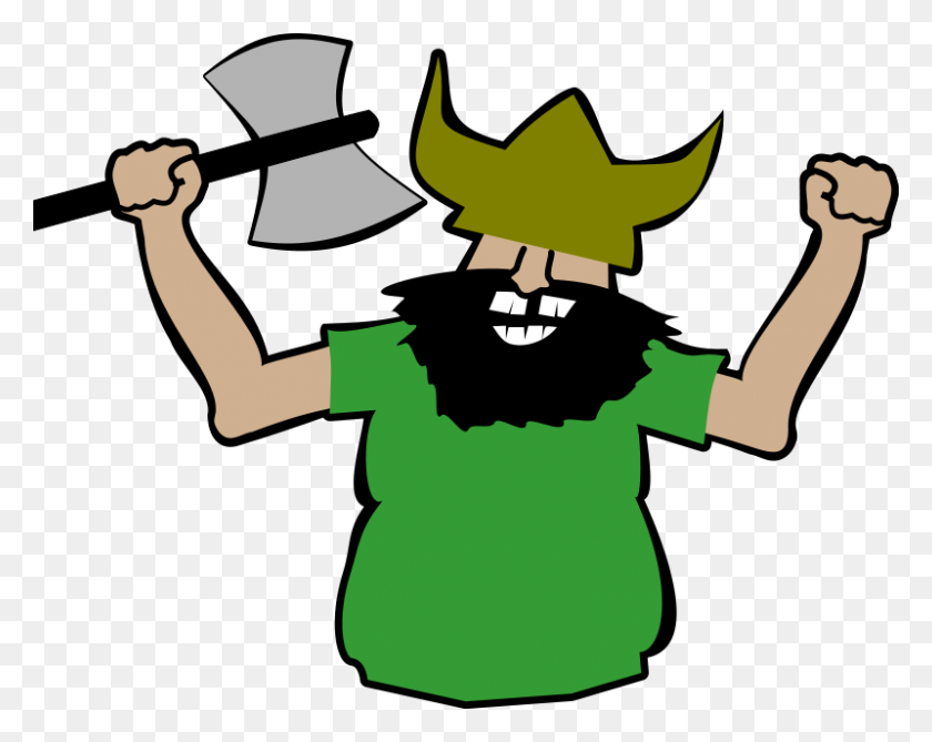 800x625 Angry Viking Warrior Vector Crazy Man With Sword And Axe Clip Art - Crazy Man Clipart