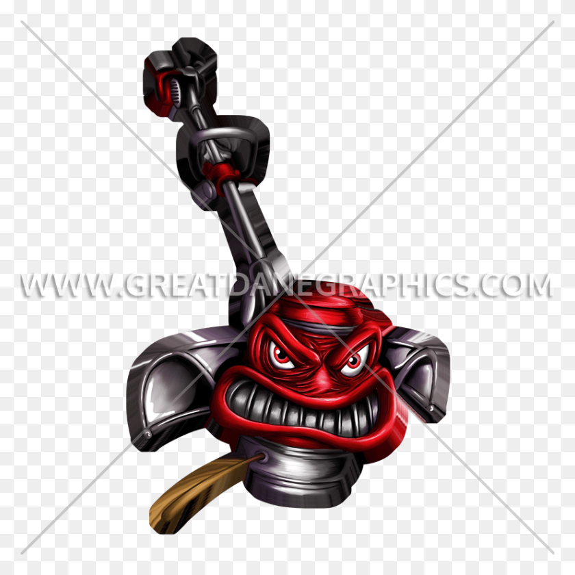 825x825 Angry Weed Eater Production Ready Artwork For T Shirt Printing - Weed Eater Clip Art
