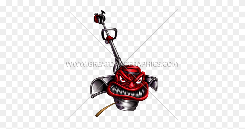 385x385 Angry Weed Eater Production Ready Artwork For T Shirt Printing - Fishing Reel Clipart