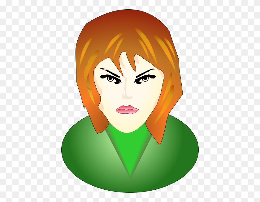 444x594 Angry Woman Clipart - Old Lady Clipart