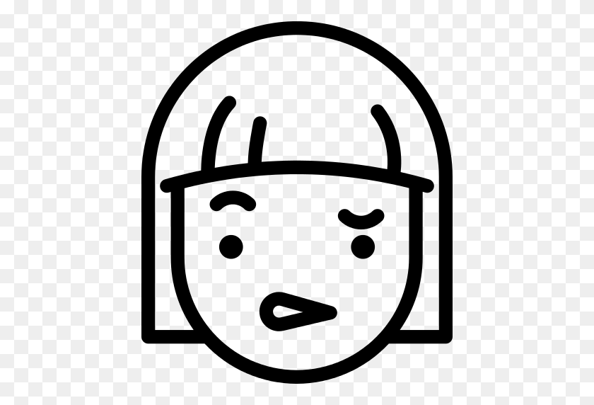 512x512 Angry Woman Png Icon - Woman Face PNG