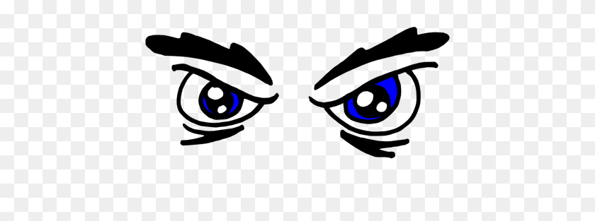 500x253 Глаза Злой Женщины Векторный Рисунок - Злые Брови Png