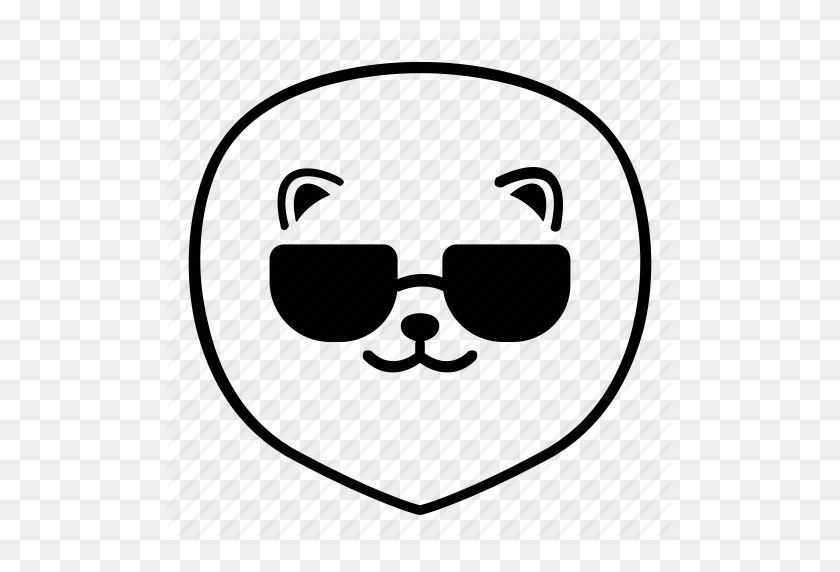 512x512 Animal, Animals, Bark, Bork, Cool, Cute, Dog, Doggo, Doggos, Emoji - Swag Glasses PNG