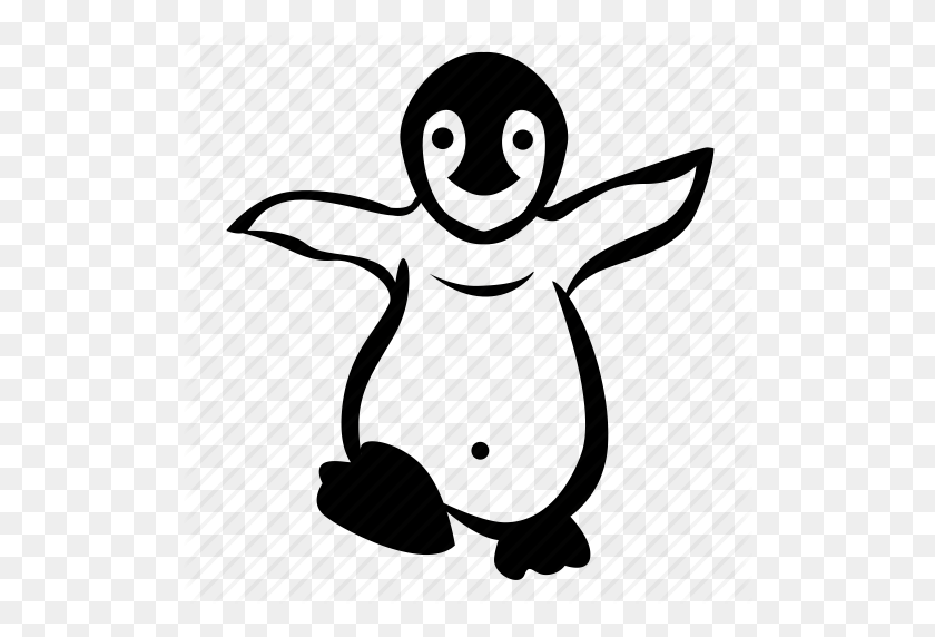 Hand Drawn Cute Baby Penguin, Cartoon, Hand Drawn, Wild Life PNG  Transparent Clipart Image and PSD File for Free Download