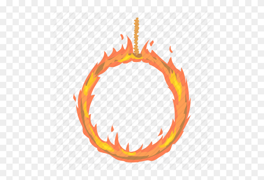 512x512 Animal, Arena, Cartoon, Circus, Design, Fire, Ring Icon - Fire Ring PNG