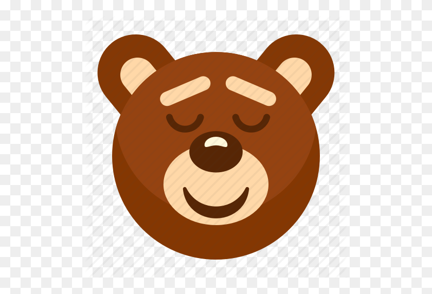 512x512 Животное, Медведь, Голова, Сердце, Спящий, Тедди, Игрушка Значок - Голова Медведя Png