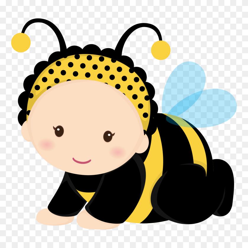 1500x1500 Animal Bugs Flowers Dressed Dolls - Bee Clipart