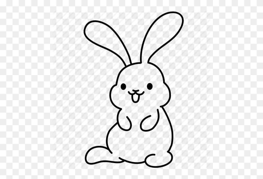 512x512 Animal, Bunny, Cute, Easter, Pet, Rabbit, Stand Icon - Bunny PNG