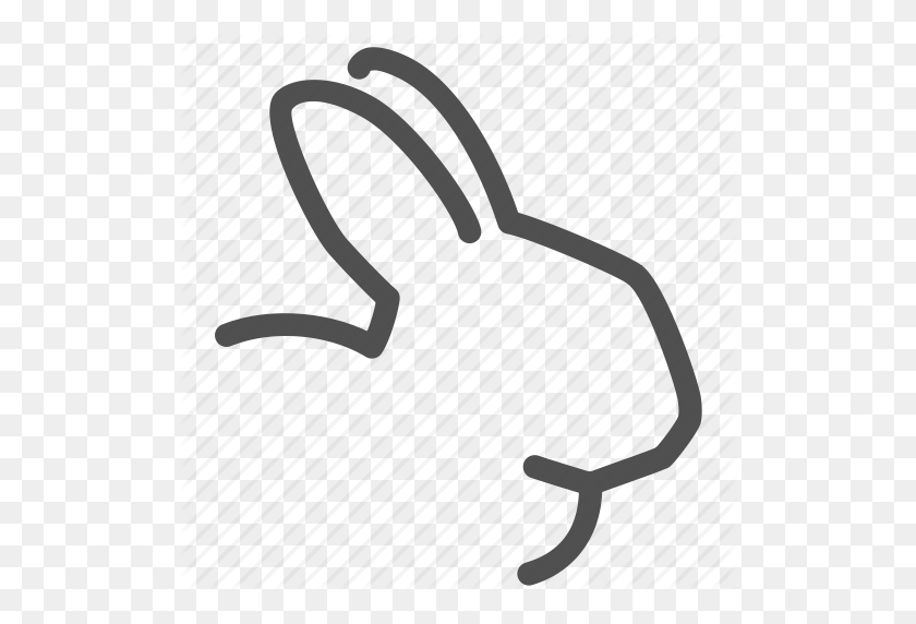 512x512 Animal, Bunny, Farm, Hare, Meat, Rabbit, Silhouette Icon - Bunny Silhouette Clip Art