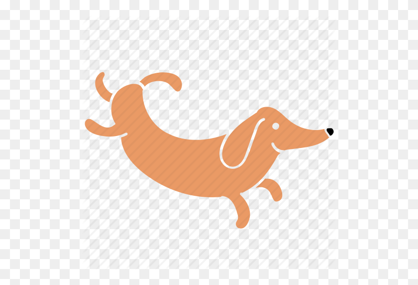 512x512 Animal, Canine, Dachshund, Dog, Happy, Hop, Pet Icon - Dachshund PNG