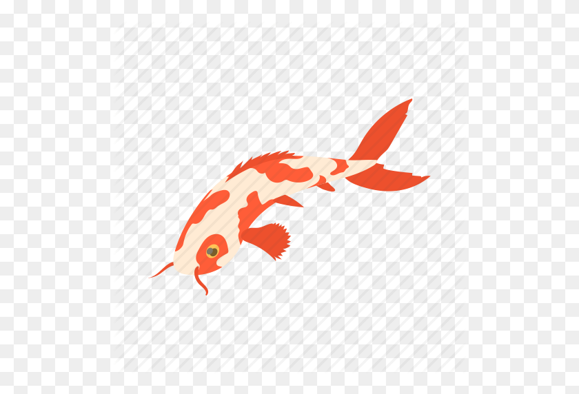 512x512 Animal, Carp, Cartoon, Koi, Seafood, Underwater, Water Icon - Koi PNG