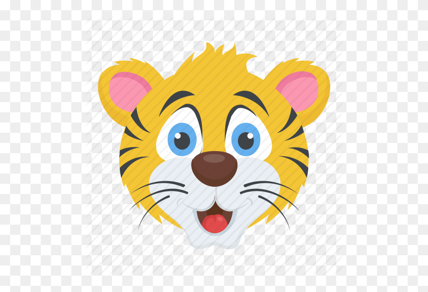 512x512 Animal, Cartoon Character, Lion Face, Tiger, Wildlife Icon - Lion Face PNG