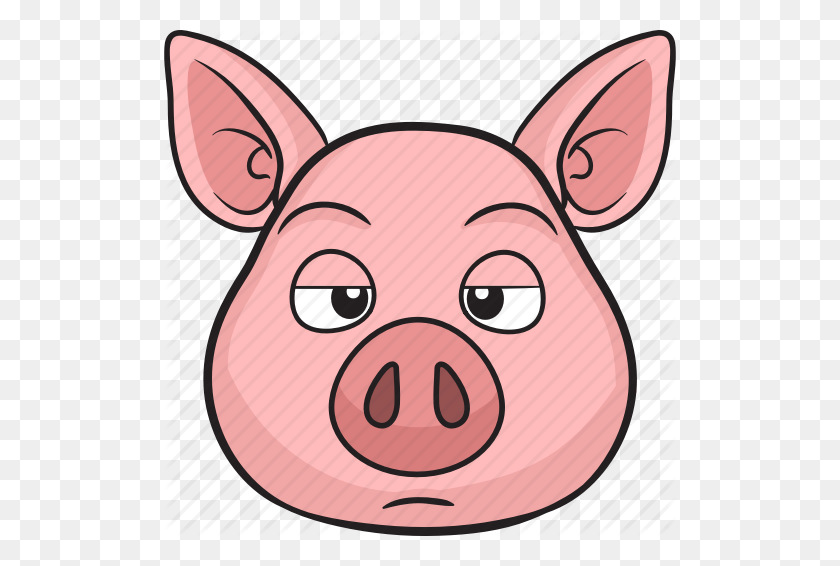 512x506 Animal, Cartoon, Cute, Emoji, Pig Icon - Pig PNG