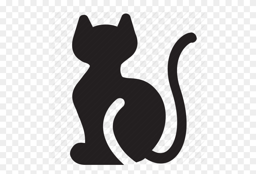 512x512 Animal, Cat, Creepy, Kitten, Pet, Scared, Tail Icon - Cat Tail PNG
