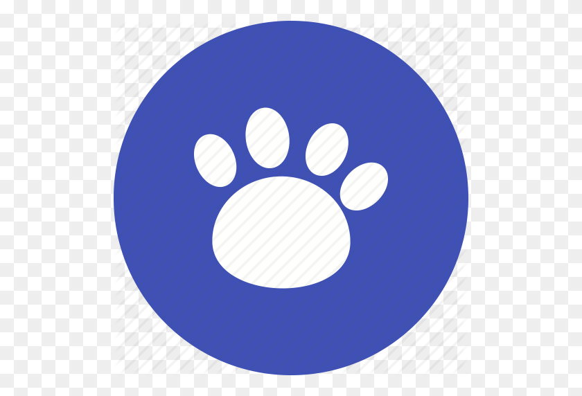 512x512 Animal, Gato, Lindo, Perro, Pata, Mascota, Icono De Paseo - Bulldog Paw Clipart