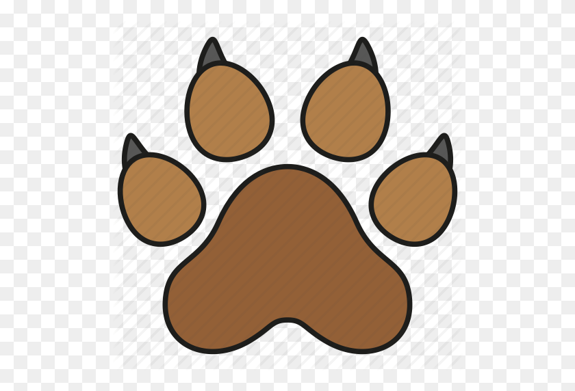 512x512 Animal, Gato, Perro, Pata, Mascota, Icono De Impresión - Impresión De Pata De Gato Png