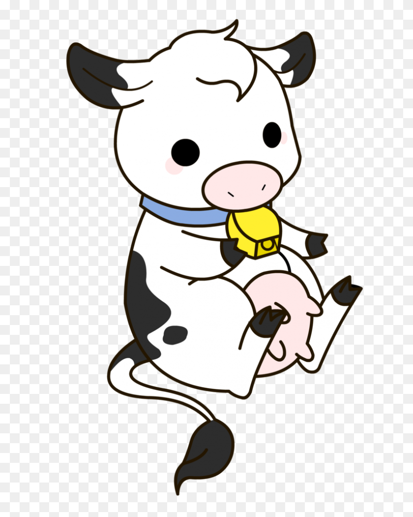 793x1007 Animal Chibi - Cow Udder Clipart