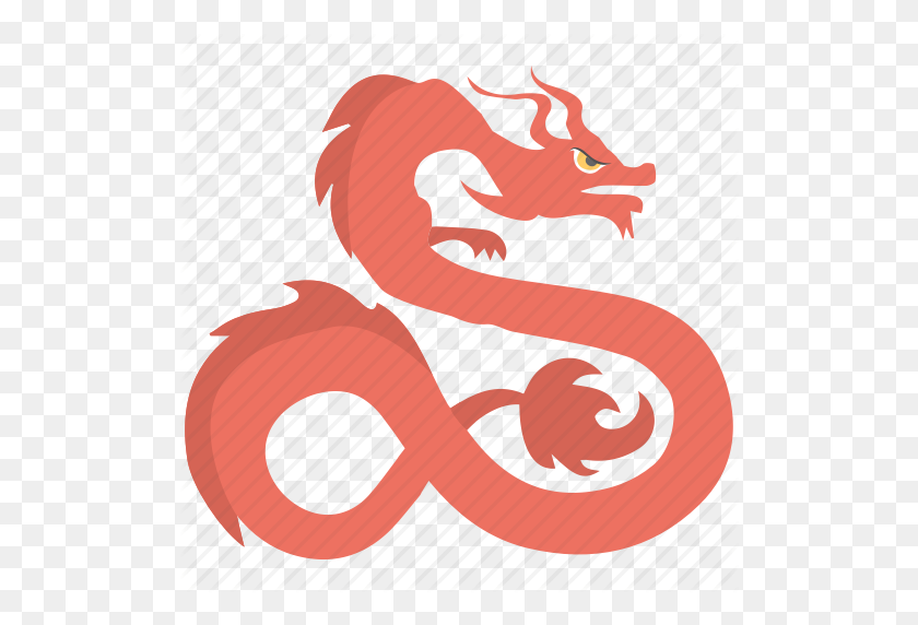 512x512 Животное, Китайский Дракон, Огненный Дракон, Символ, Значок Зодиака - Китайский Дракон Png