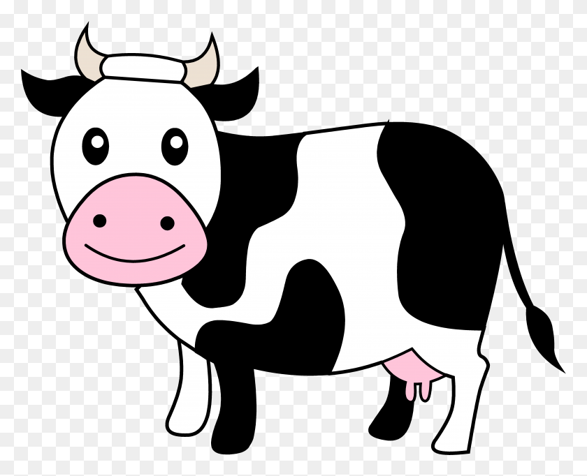 5961x4759 Animal Clipart Cow Collection - Thomas Jefferson Clipart
