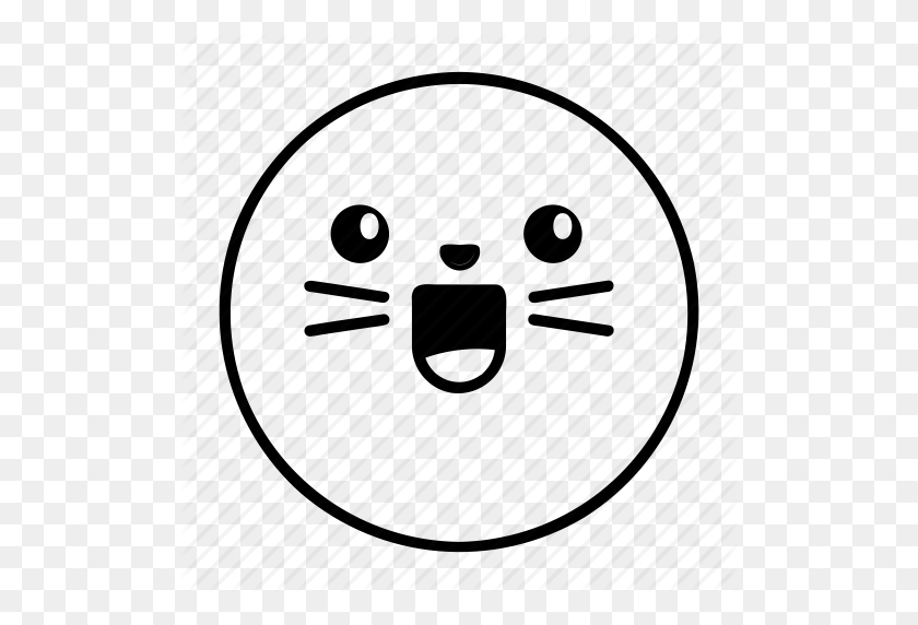 512x512 Animal, Lindo, Emoji, Emoticon, Facepaint, Happy, Smileys Icon - Pintura Facial Png