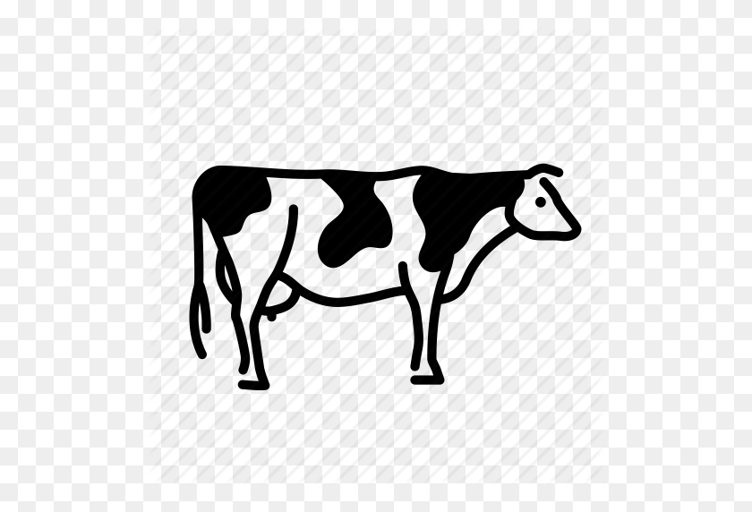 512x512 Животное, Молочный Скот, Ферма, Млекопитающее, Молоко, Значок Дойной Коровы - Клипарт Дойной Коровы
