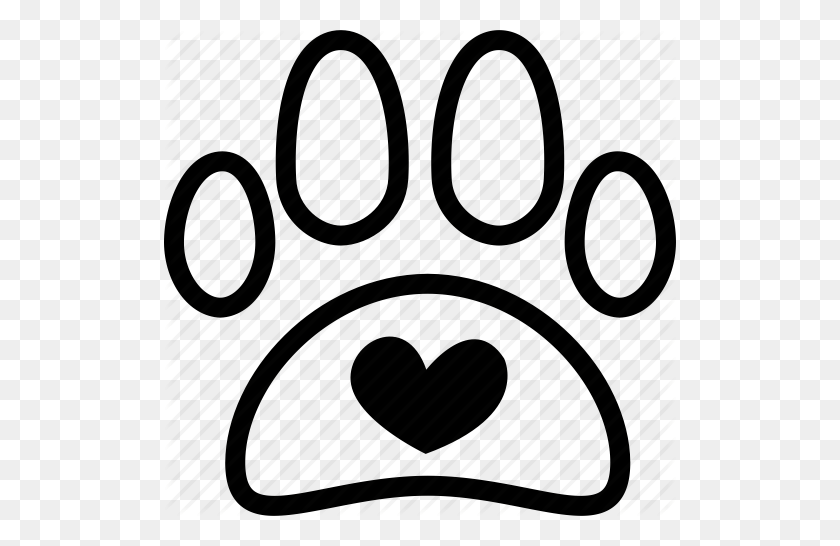 512x486 Animal, Dog, Foot, Heart, Life, Love, Pet Icon - Dog PNG Icon
