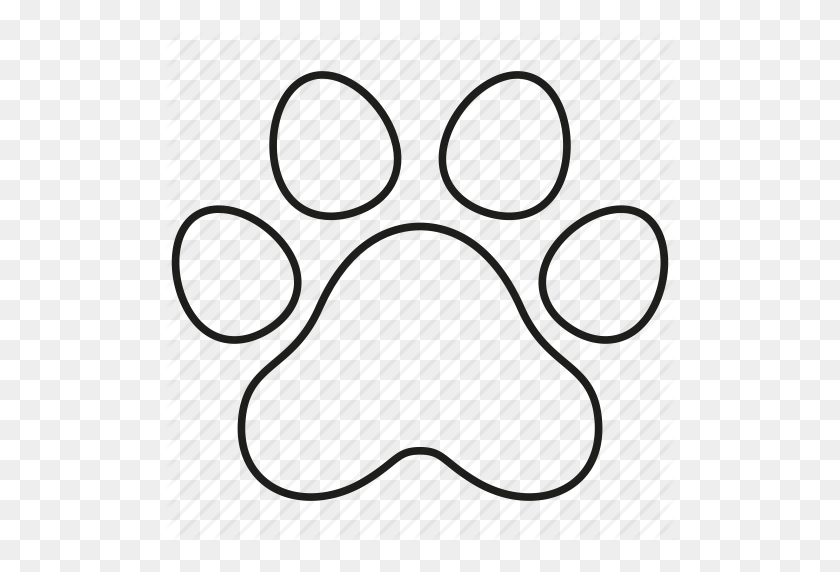 512x512 Animal, Dog, Paw, Pet, Print Icon - Dog Paw PNG