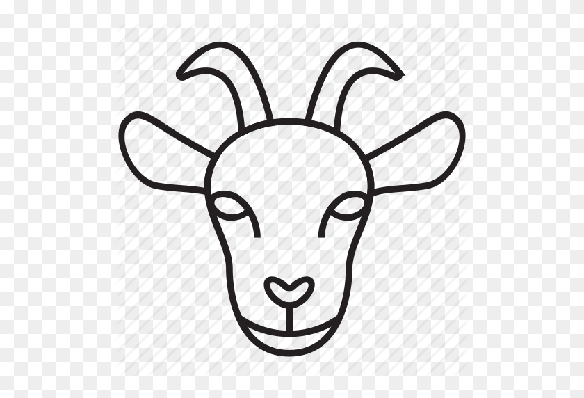 512x512 Animal, Donkey, Face, Goat, Head, Nanny, Stupid Icon - Goat Head PNG