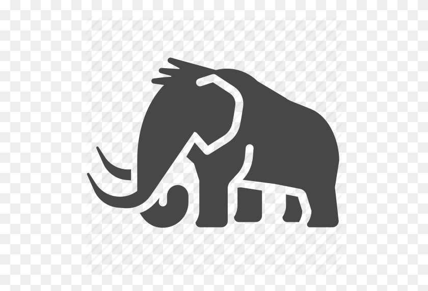 512x512 Animal, Elephant, Mammoth, Primeval, Primitive, Stone Age Icon - Mammoth PNG