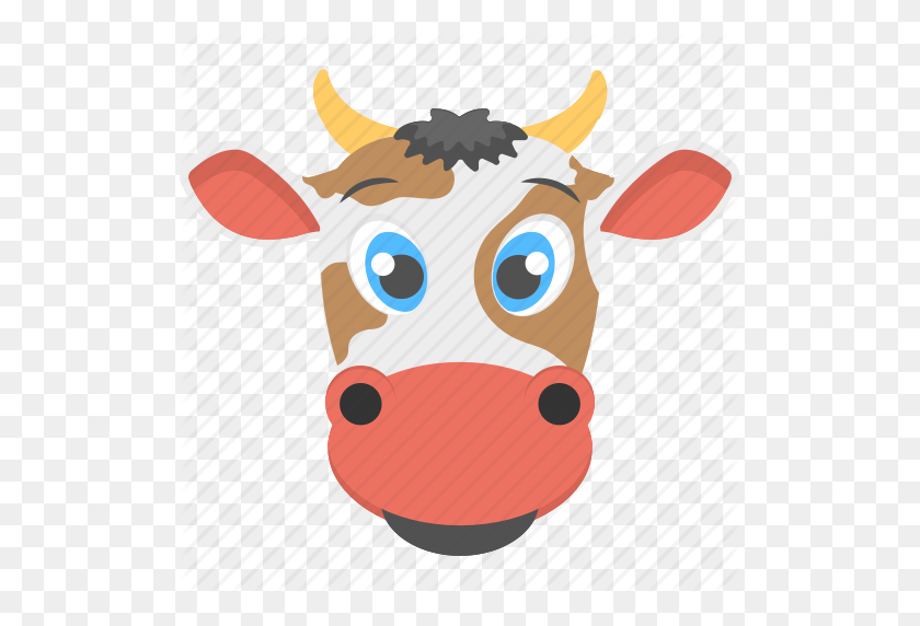 512x512 Animal Face, Brown Cow, Brown Cow Face, Cow Face, Mammal Icon - Cow Face PNG