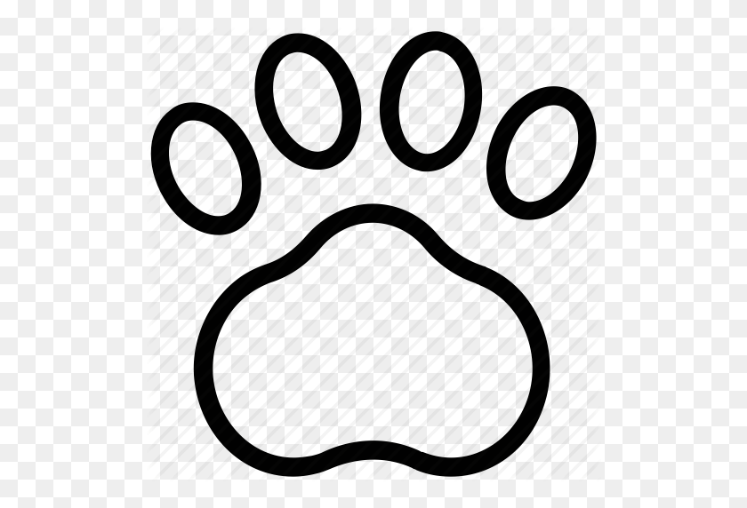 512x512 Animal Foot, Animal Paw, Dog Paw, Paw Print, Pet Footprint Icon - Puppy Paw Print Clip Art