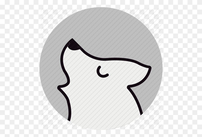 512x512 Animal, Halloween, Howling, Scary, White Wolf, Wolf Icon - White Wolf PNG