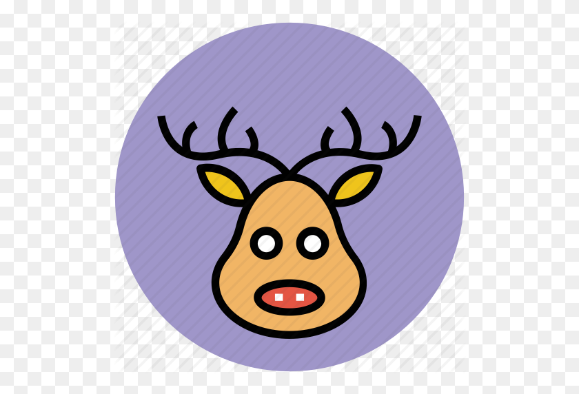 512x512 Animal Head, Christmas Reindeer, Deer Head, Elk, Moose Head - Reindeer PNG