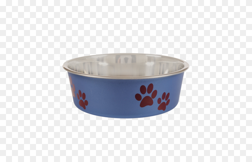 480x480 Animal Instincts Bella Dog Bowl With Paw Design Foss Feeds - Dog Bowl PNG