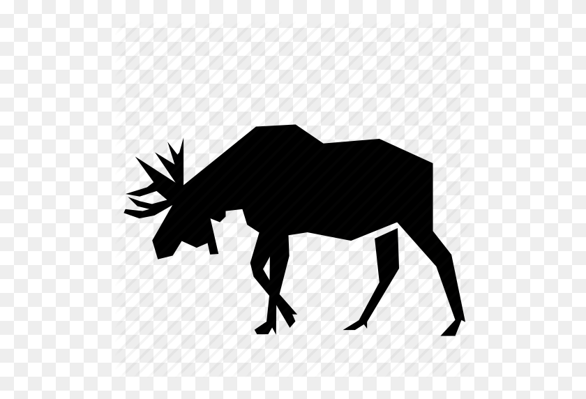 512x512 Animal, Moose Icon - Moose Silhouette PNG