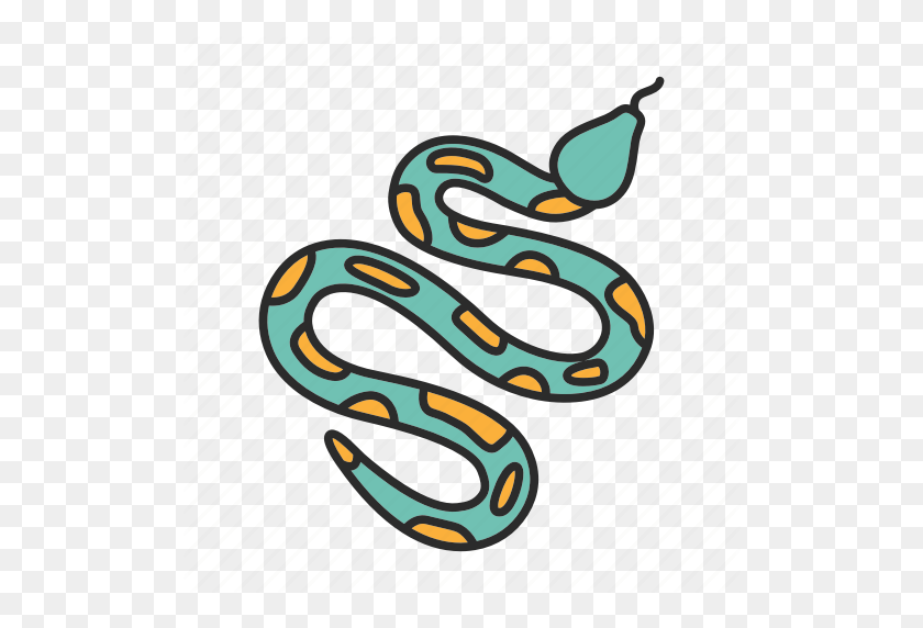 512x512 Animal, Pet, Python, Reptile, Reptilian, Serpent, Snake Icon - Serpent PNG