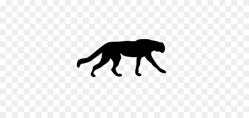 340x340 Animal Silhouettes Cat Dog Drawing - Leopard Face Clipart
