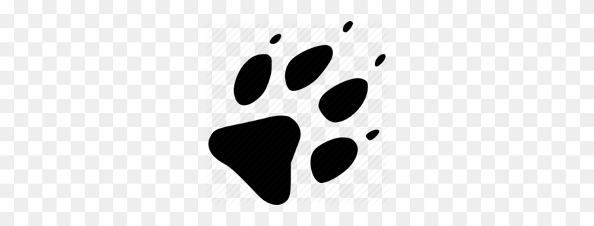 260x260 Animal Track Clipart - Track Clipart Black And White