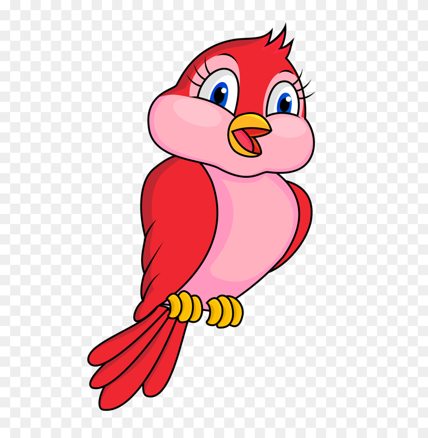 510x800 Animales, Aves, Arte Y Clipart - Red Bird Clipart