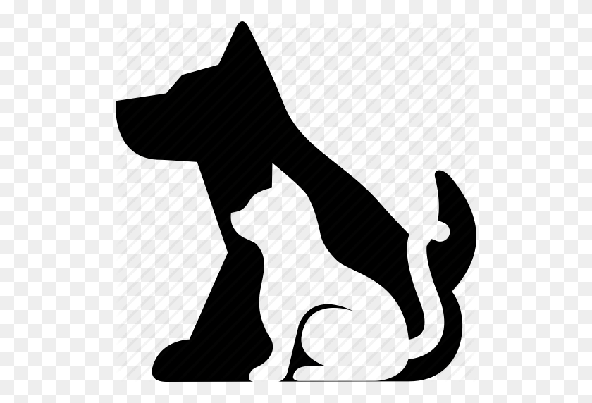 512x512 Animals, Cat, Dog, Domestics, Pet, Pets Icon - Dog And Cat PNG