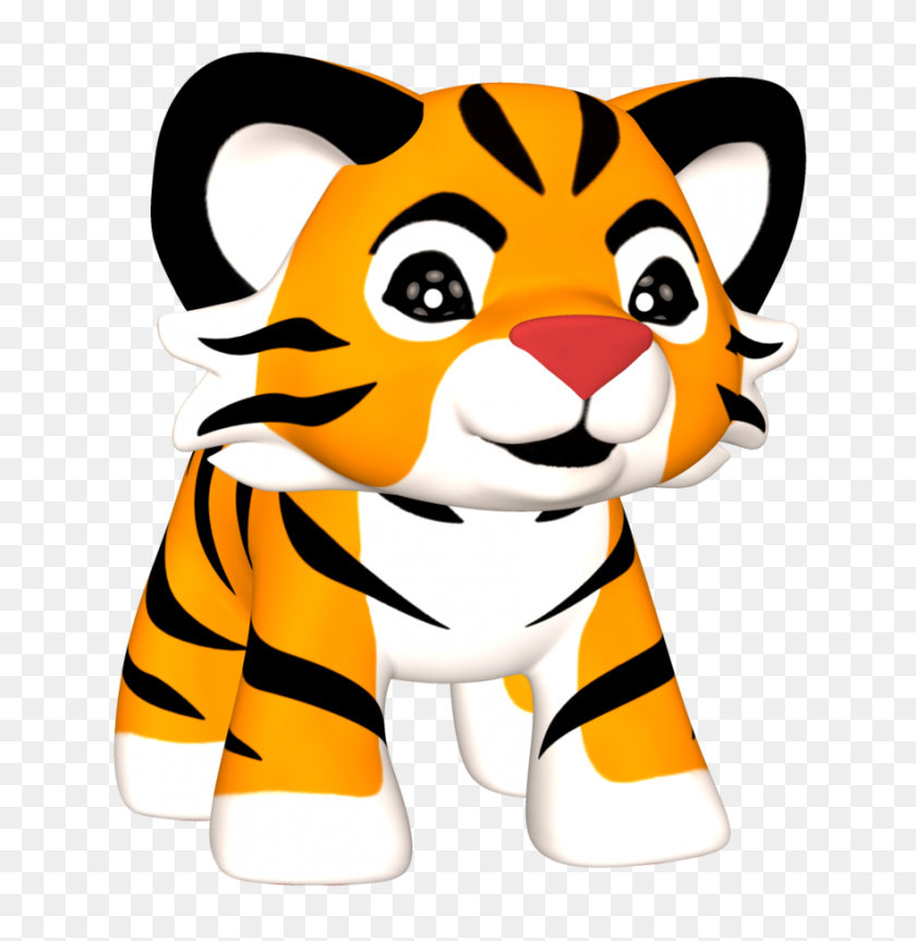 881x907 Animales Clipart Plástico Canvas - Tiger Cub Clipart