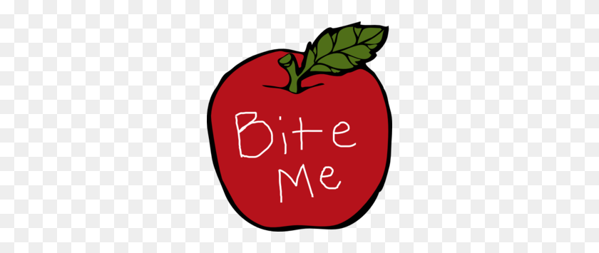 260x295 Animated Apple With Bite Out Clipart - Apple With Worm Clipart