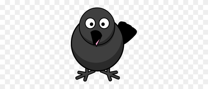 267x299 Animated Bird Clipart Raven - Flying Bird Clipart