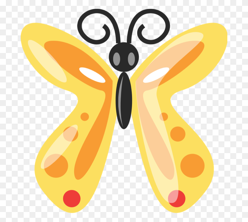 700x694 Анимированные Бабочки - Purple Butterfly Clipart