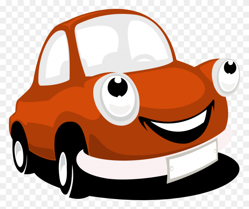 1200x997 Animated Cars Group With Items - Simple Car Clipart