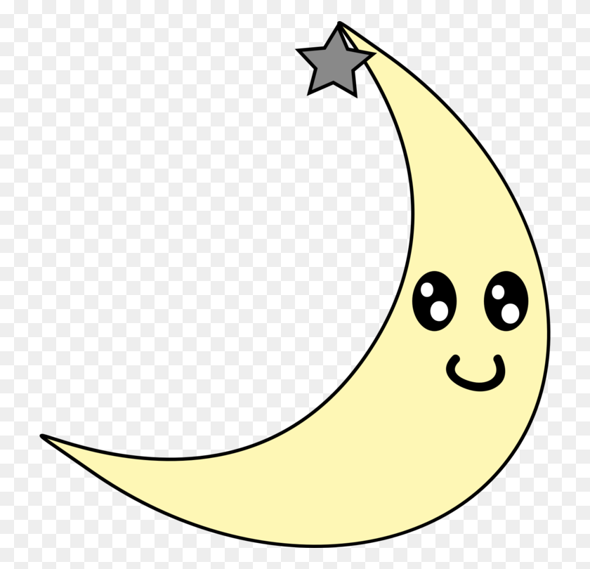 728x750 Animated Cartoon Moon Smile - Lunar Eclipse Clipart