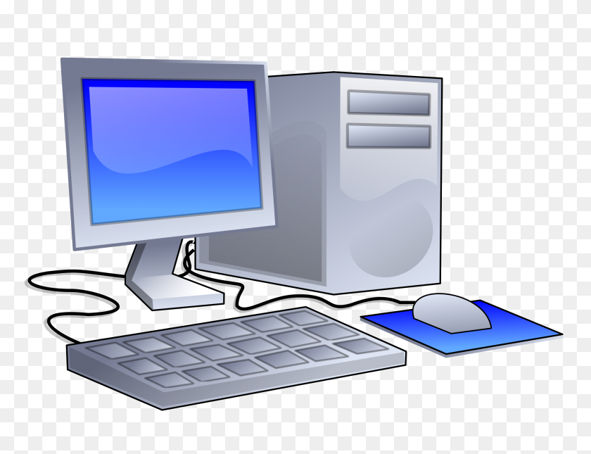 2400x1802 Animated Computer Clip Art - Computer User Clipart