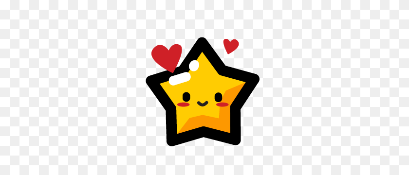 300x300 Animated Happy Star Stickers For Imessage - Star Sticker PNG